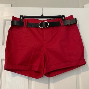 Torrid Plus Polyester Shorts - Red